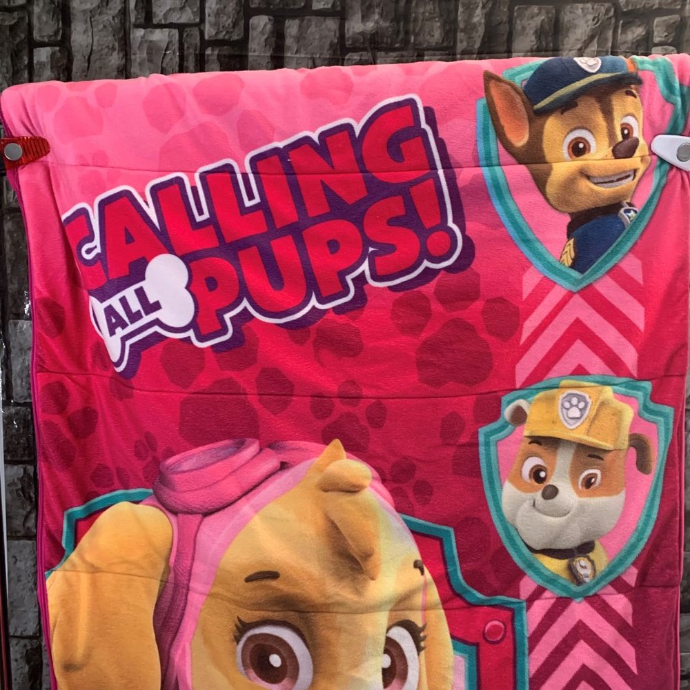Sale 4 For $30 Paw Patrol Skye Pink 54 in  x 30 in Sleeping Bag - BDU1 - Picture 4 of 7